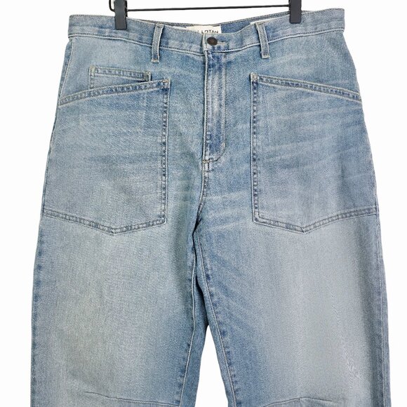 Nili Lotan Shon Jean Summer Wash Barrel Leg Denim Size 31 - Picture 5 of 10